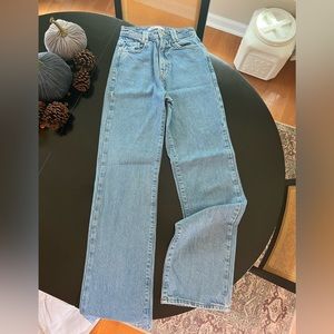 Zara high rise denim jeans